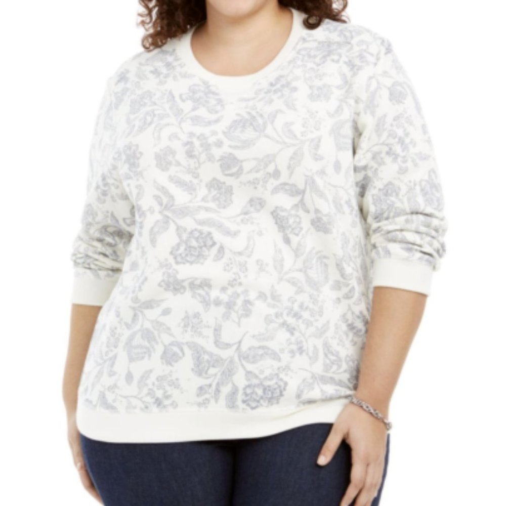 Karen Scott sport fleece sweater